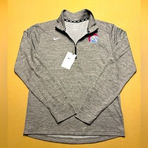 New Nike Men’s Small CAL Christian Academy Of Louisville S Gray Quarter Zip 1/4